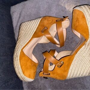 Women's Tan Wedge Sandals